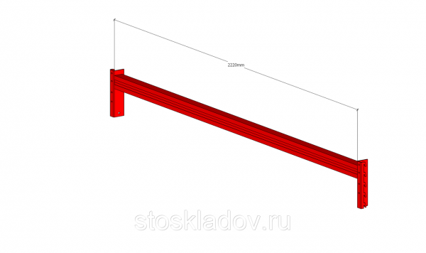 Балка П/В 2220х95х1,2 (нагрузка до 1600 кг)